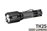 EdisonBright Fenix TK25 Red 1000 Lumens White / 310 Lumen Red Dual Beam LED Flashlight Rechargeable kit w USB Cable