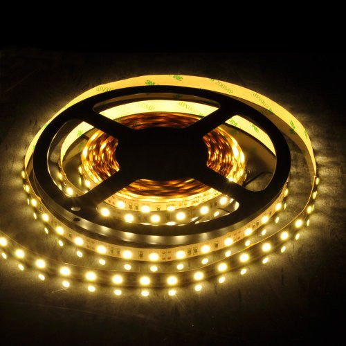 Flexible WARM WHITE LED Strip 16.4ft 300 LED SMD 12V , 5m Ribbon Roll, 5050 W EdisonBright Brand.