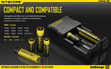 Nitecore EC4 1000 Lumen LED tactical flashlight 2 X NL189 18650 Li-ion rechargeable batteries, i2 intelligent Charger, in-Car Charging Cable and four EdisonBright CR123A Lithium Batteries