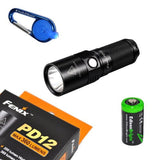 Fenix PD12 360 Lumen CREE XM-L2 T6 LED high-output EDC Flashlight with EdisonBright CR123A Lithium Battery