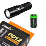 Fenix PD12 360 Lumen CREE XM-L2 T6 LED high-output EDC Flashlight with EdisonBright CR123A Lithium Battery