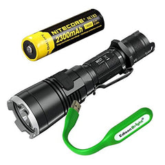 Nitecore MH27 1000 Lumens CREE XP-L HI V3 LED Built in Red, Green, Blue Lights, rechargeable Flashlight, Nitecore 18650 rechargeable battery with EdisonBright USB powered reading light