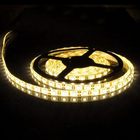 Flexible WARM WHITE LED Strip 16.4ft 300 LED SMD 12V , 5m, Waterproof, 5050 W EdisonBright Brand.