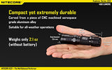 EdisonBright NITECORE EC22 1000 Lumens CREE LED Variable Brightness Rotary Control Flashlight Nitecore USB Rechargeable Battery Bundle with Charging Cable