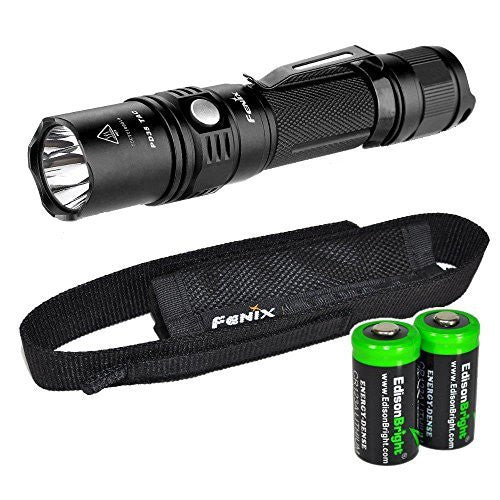 Fenix PD35 TAC 1000 Lumen CREE XP-L LED Tactical Flashlight with Two EdisonBright CR123A Lithium Batteries