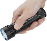 Olight Seeker 2 Pro USB Rechargeable 3200 Lumen LED Flashlight with Charging bracket, Olight Rechargeable Battery, and EdisonBright BBX4 cable carry case