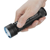 Olight Seeker 2 Pro 3200 Lumen USB Rechargeable LED Flashlight, 2 X Charging brackets, Olight Rechargeable Battery, and EdisonBright cable carry case