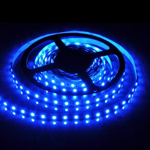 Flexible BLUE LED Strip 16.4ft 300 LED SMD 12V , 5m Ribbon Roll, 5050 B EdisonBright Brand.