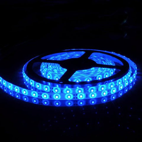 Flexible BLUE LED Strip 16.4ft LED SMD 12V , 5m Waterproof, 3528 B EdisonBright Brand.