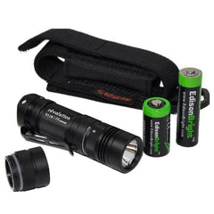 Sunwayman V11R U2 Max 500 Lumen tactical LED Flashlight, AP05 AA Extension , holster & EdisonBright AA & CR123A batteries