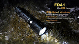 EdisonBright Fenix FD41 CREE LED 900 Lumen Tactical Flashlight, Fenix ALG-01 Picatinny/Weaver Weapon Rail Mount and Two CR123A Lithium Batteries Bundle