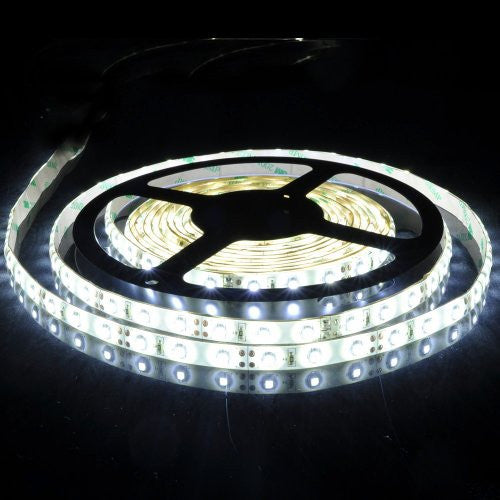 Flexible WHITE LED Strip 16.4ft 300 SMD 12V , 5m Waterproof, 3528 W EdisonBright Brand.