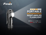 FENIX LD15R 500 Lumen USB rechargeable right angled task light/Flashlight with EdisonBright USB charging cable