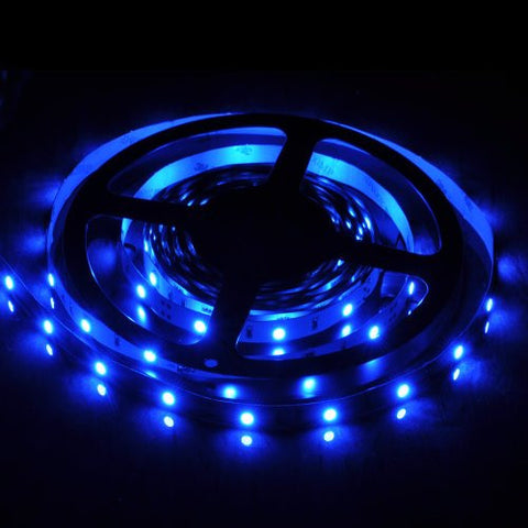 Flexible BLUE LED Strip 16.4ft 150 LED SMD 12V , 5m Ribbon Roll, 5050 B EdisonBright Brand.