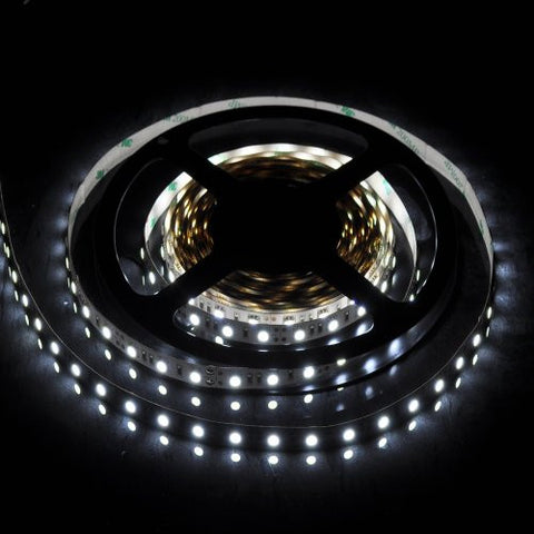 Flexible WHITE LED Strip 16.4ft 300 LED SMD 12V , 5m Ribbon Roll, 5050 W EdisonBright Brand.