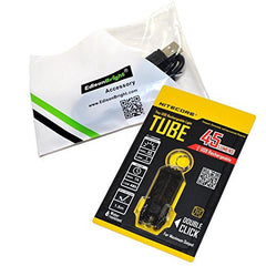 Nitecore TUBE (black) 45 lumen USB rechargeable keychain light and EdisonBright brand USB charging cable bundle