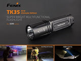 FENIX TK35 Ultimate Edition 2018 version (TK35UE) 3200 Lumen CREE XHP 70 LED Tactical Flashlight with 4 X EdisonBright CR123A Lithium batteries, Holster & Lanyard bundle