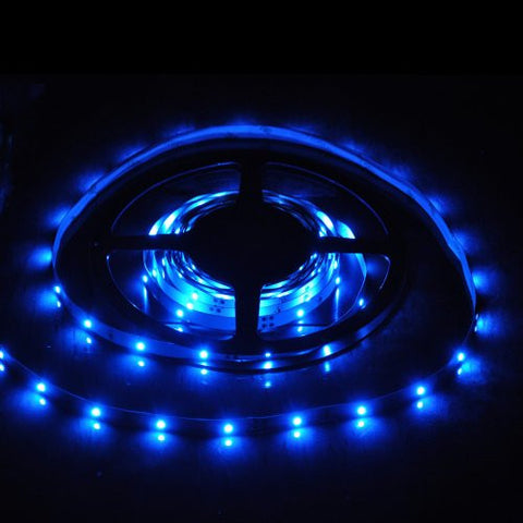 Flexible BLUE LED Strip 16.4ft 150 LED SMD 12V , 5m Ribbon Roll, 3528 B EdisonBright Brand.