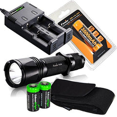 EdisonBright 2016 version Fenix TK09 900 Lumen Cree LED tactical flashlight with Fenix ARB-18-3500 battery, smary Battery charger and Two CR123A Lithium Batteries bundle