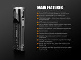 FENIX UC52 3100 Lumen diecast rechargeable digital display LED Flashlight with EdisonBright USB charging cable