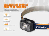 Fenix HL32R USB rechargeable 600 lumen CREE LED headlamp with red light, EdisonBright USB charging cable bundle