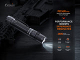 Fenix PD36R Pro 2800 Lumen Rechargeable LED Tactical Flashlight, ALL-01 Lanyard with EdisonBright Charging Cable Carry case Bundle