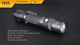 Fenix FD30 900 Lumen CREE XP-L HI zoomable LED Tactical Flashlight with Two EdisonBright CR123A Lithium Batteries