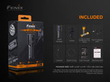 Fenix LR35R 10,000 lumen LED rechargeable tactical flashlight, ALL 01 Lanyard with 2 X Fenix Li-ion rechargeable batteries and EdisonBright battery carrying case bundle