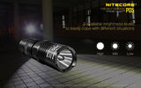 Nitecore P05 460 Lumens high intensity CREE LED Strobe Ready self defence flashlight (Black body) with EdisonBright CR123A Lithium Battery