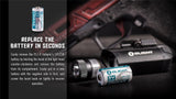 OLIGHT PL1 II Valkyrie 450 Lumen LED Pistol Light with EdisonBright CR123A Lithium Battery Bundle