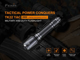 Fenix TK22TAC 2800 Lumen LED Tactical Flashlight TK22 TAC, USB Rechargeable ARB-L21-5000U Battery and EdisonBright BBX5 Battery Carrying case Bundle