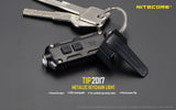 Nitecore TIP 2017 360 lumen USB rechargeable keychain light with EdisonBright brand USB charging cable