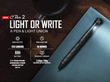 OLIGHT OPEN 2 120 lumens USB rechargeable writing pen/LED Light, EDC flashlight with EdisonBright charging cable carry case