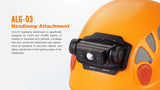 Fenix ALG-03 headlamp helmet mount with EdisonBright Battery Case for HL55 & HL60R