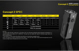 Nitecore Concept 2 (C2) 6500 Lumen Super Bright Compact Rechargeable Flashlight