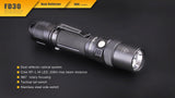 Fenix FD30 900 Lumen LED USB Rechargeable Tactical Flashlight kit with EdisonBright BBX3 Battery Carry case