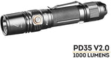 Fenix PD35 V2.0 2018 Edition V2 1000 Lumen CREE XP-L HI V3 LED Tactical Flashlight with EdisonBright BBX3 battery carry case