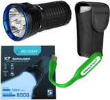 Olight X7 Marauder CREE LED 9000 Lumens Flashlight/searchlight, holster With EdisonBright USB reading light