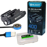 Olight PLMINI (PL MINI) 400 Lumen Magnetic USB Rechargeable Pistol Light with EdisonBright charging cable carry case