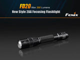 Fenix tactical Flashlight FD20 350 Lumen CREE LED adjustable focus (zoom-able) with holster, lanyard, clip and EdisonBright battery case bundle