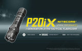 Nitecore P20iX 4000 Lumen USB Rechargeable Tactical Flashlight with EdisonBright Charging Adapter