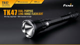 EdisonBright Bundle: Fenix TK47 1300 Lumen 2300 feet beam LED Flashlight with 2 X Fenix rechargeable 3500mAh 18650 Li-ion batteries, ARE-C1+ charger and BBX3 battery case