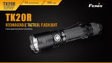 EdisonBright Fenix TK20R USB Rechargeable 1000 Lumen Cree LED Tactical Flashlight with, 2900mAh Rechargeable Battery, USB Charging Cable and 2 X Lithium CR123A Back-up Batteries Bundle