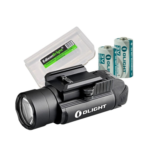 EdisonBright Olight PL-2 (PL2) 1200 Lumen LED Weapon/Pistol Light Battery Carry case Bundle