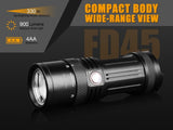 Fenix FD45 900 Lumen neutral white LED Flashlight with four EdisonBright NiMH Rechargeable AA Batteries & Charger