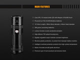 Fenix FD45 900 Lumen LED Flashlight with 4 X Fenix rechargeable batteries, EdisonBright USB charging cable bundle