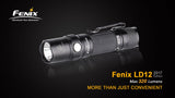 Fenix LD12 320 Lumen LED Tactical Flashlight USB rechargeable kit with EdisonBright AA battery