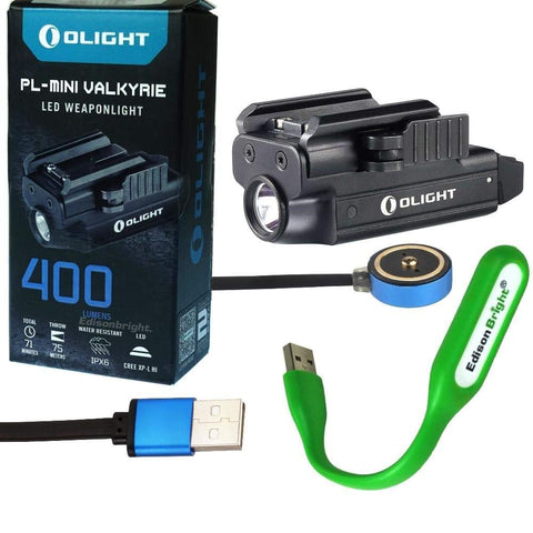 OLIGHT PL Mini 400 Lumen Magnetic USB Rechargeable Pistol Light EdisonBright USB Powered LED Light