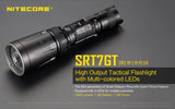 Nitecore SRT7GT 1000 Lumens CREE LED Built in Red, Green, Blue, UV Lights, Variable brightness Flashlight/searchlight with 2 X EdisonBright CR123A Batteries