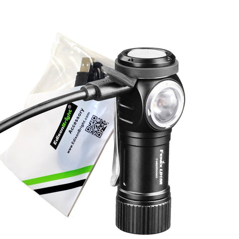 FENIX LD15R 500 Lumen USB rechargeable right angled task light/Flashlight with EdisonBright USB charging cable